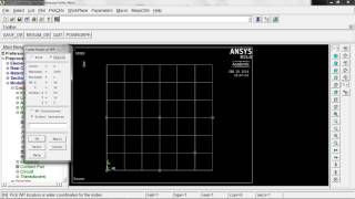 Trusses, ANSYS Example #1 (old 2/3): Defining Nodes and Elements, Applying BCs and Loads