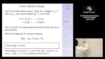 3rd BIU Winter School on Cryptography: How pairings work and how to compute them efficiently