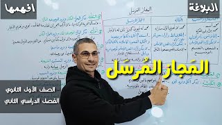 المجاز المرسل ، وعلاقاته ـ البلاغة للصف الأول الثانوي / الفصل الدراسي الثاني .