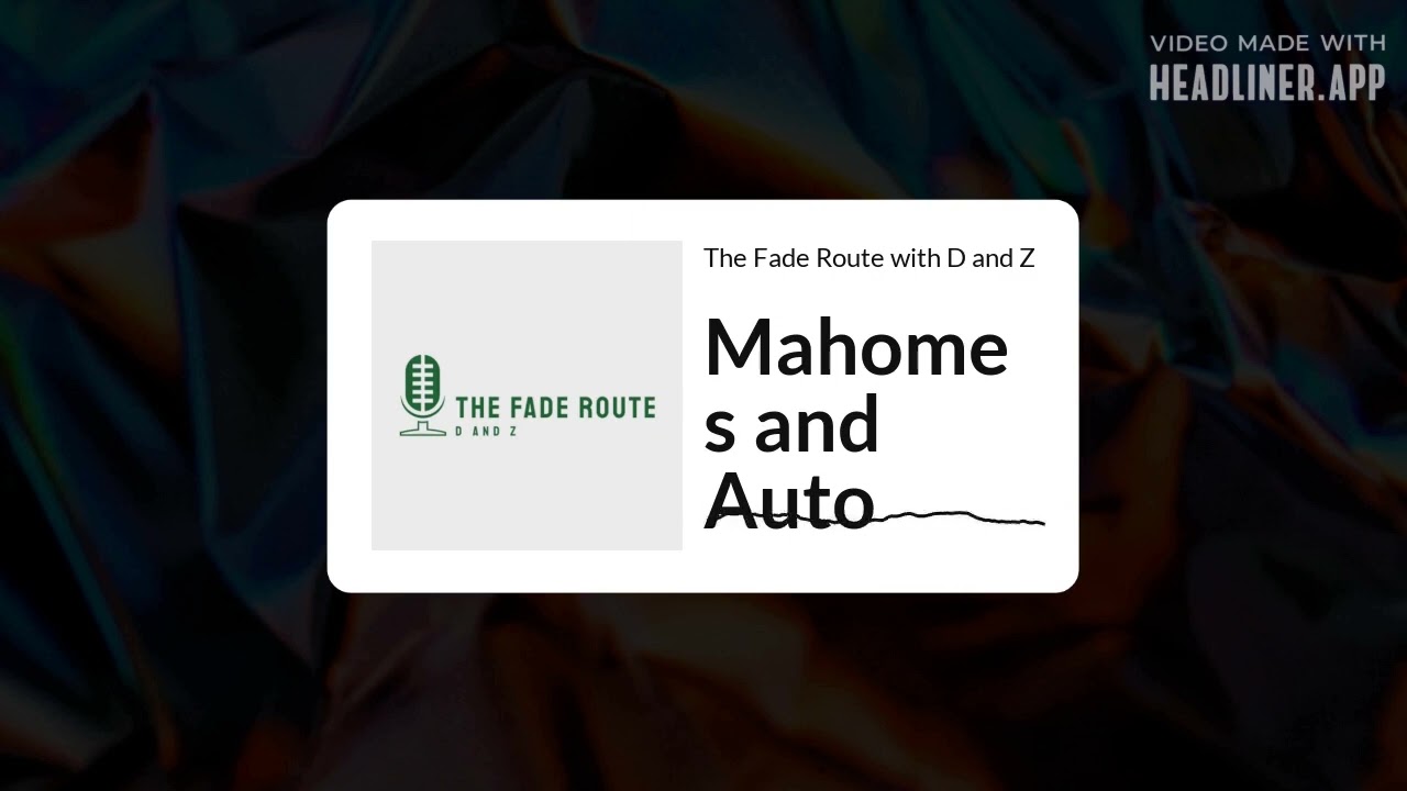 The Fade Route with D and Z - Mahomes and Auto