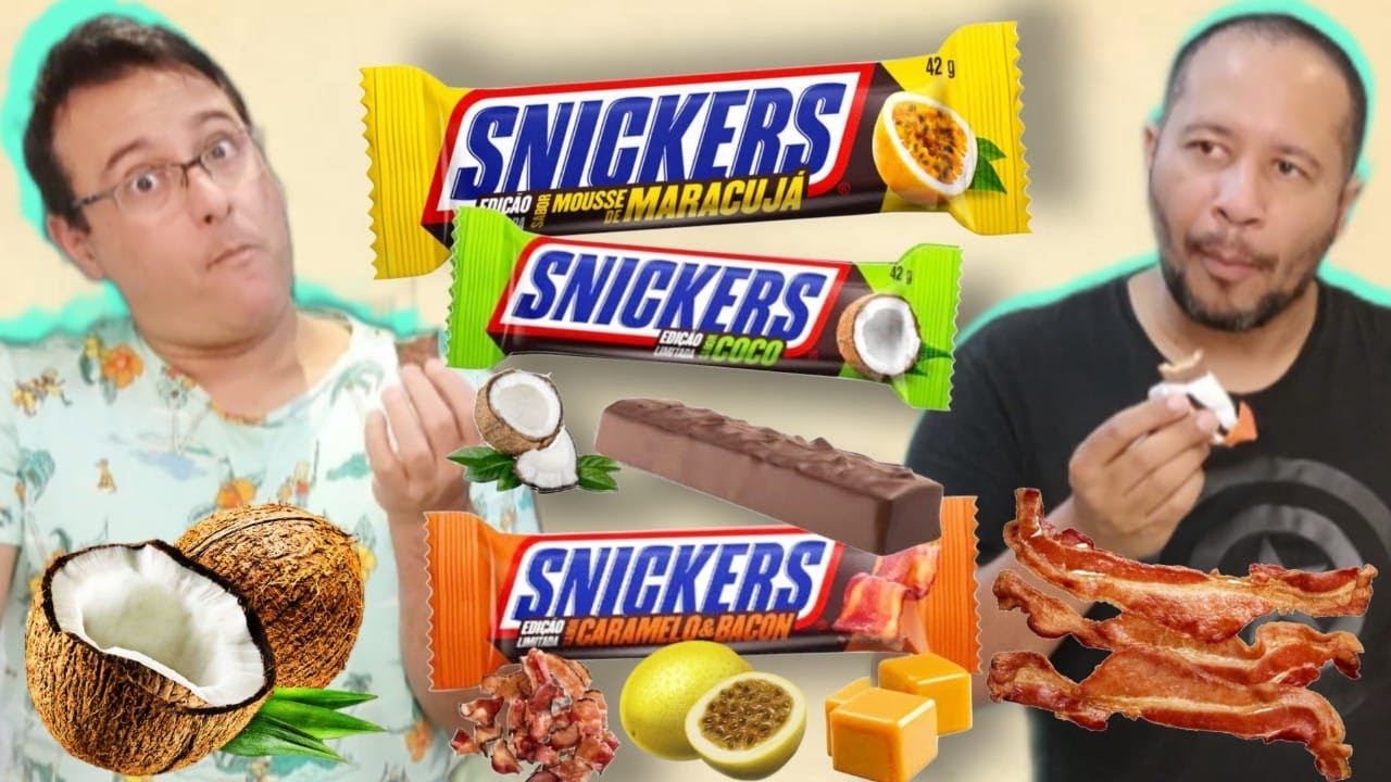 Snickers Coco Provando 3 SABORES de Chocolate SNIKERS Coco, Mousse de Maracujá e ...