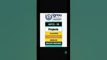Ignou MPCE-36 project available 2023-24 WhatsApp:- 8603418154. Order Now. In English and Hindi