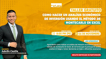Como hacer un análisis económico de inversión usando el método de Montecarlo en Excel