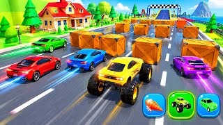 CRAZY CAR RUN! 🚗💥 Dodge the Giant Boxes | Epic Car Challenge / Shape shifting game Play  screenshot 4