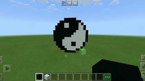 YIN AND YANG SYMBOL - Minecraft Pixel Art