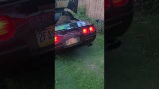 c4 383 6 speed loud exhaust cammed cold start after coolant flush and oil change..I be scootin! haha