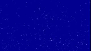 Snow Falling on a Blue Screen Background - Footageisland