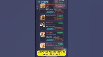 Biometric Authentication by FoodQueue app