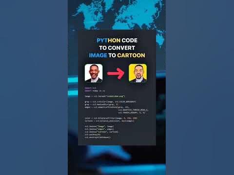Real image convert into cartoon by python #webdesign #python - YouTube