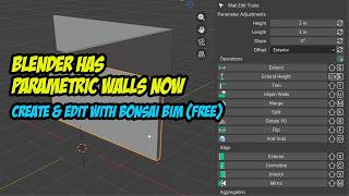 Blender Walls That Edit Like Revit — And They're Free (Bonsai BIM)