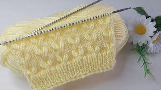 İki şiş kolay örgü model anlatımı ✅crochet knitting