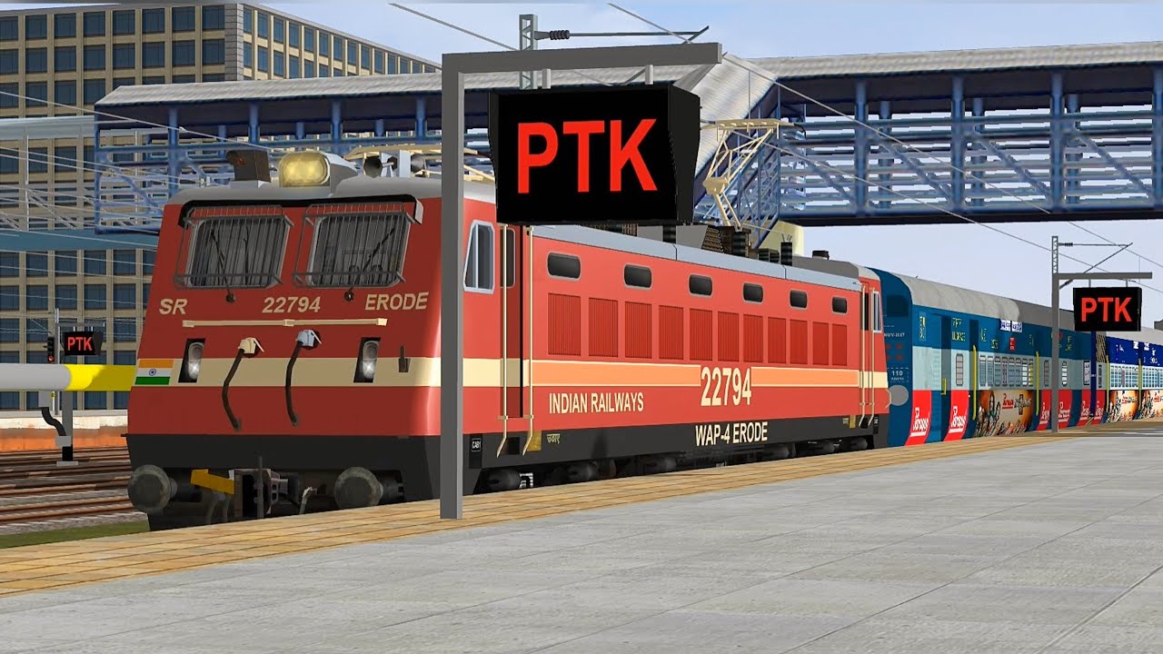 MSTS OPEN RAILS | ED WAP4 22794 ARRIVES BZA | 22859 PURI-CHENNAI CENTRAL WEEKLY SF |FULL HD| 1080P |