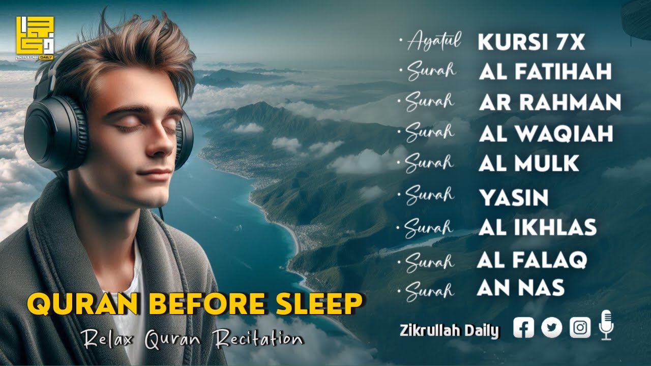 Powerful Quran for Night Relaxation ✦ Al Fatiha, Yasin, Ar Rahman, Al Waqiah, Al Mulk