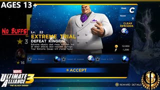 Lv. 22 Extreme Trial Defeat Kingpin (No Buffs) - Ultimate Alliance 3 Beating Fisk Ultimate Alliance