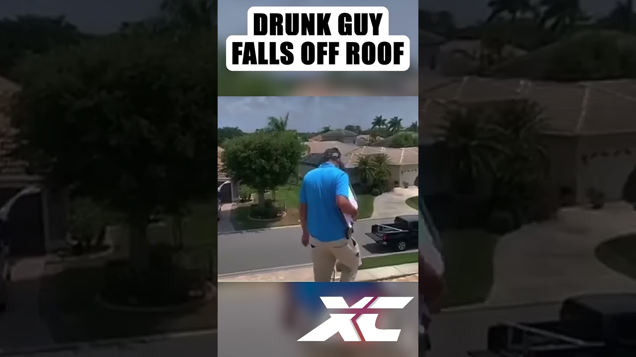 Drunk Insurance Adjuster Falls Off Roof!🤣