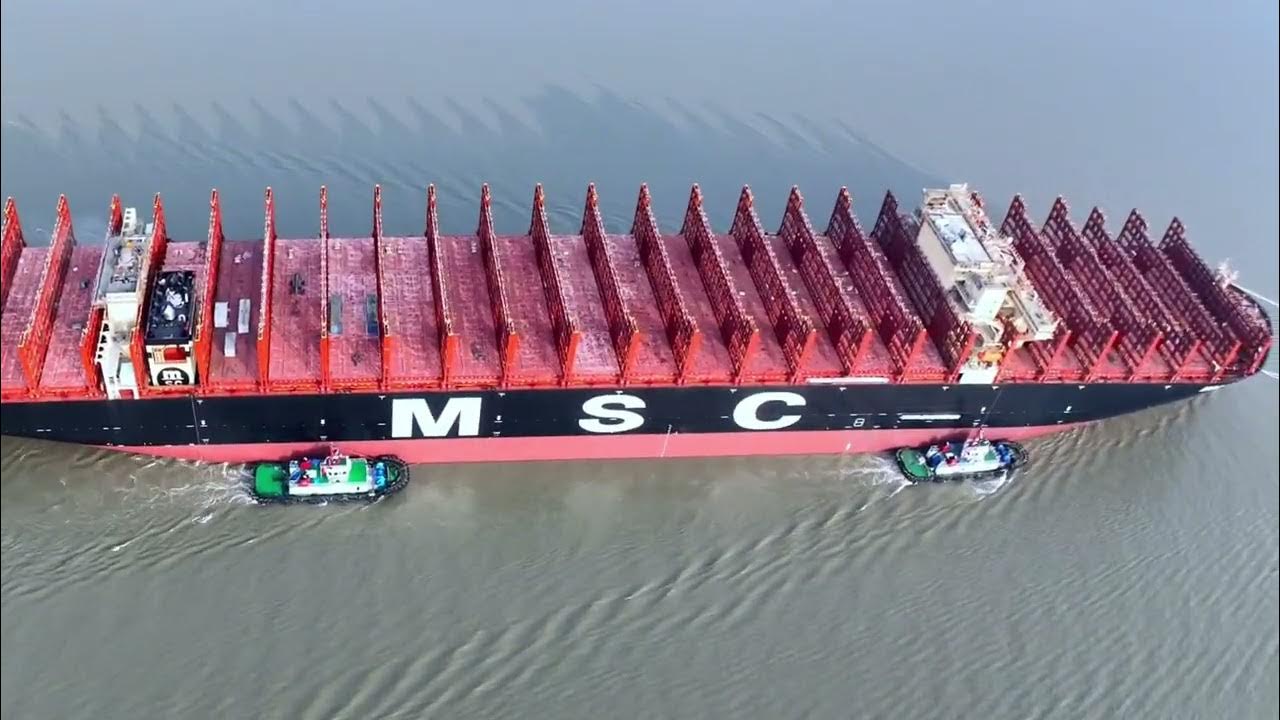MSC IRINA world biggest container ship, 24346 TEU - YouTube