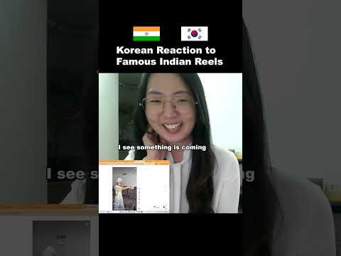 Korean Reaction to Indian Famous Reels! #india #reaction #korean #korea