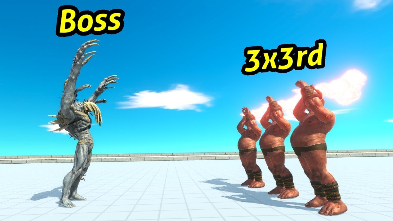 Boss Faction vs 3x third boss animal revolt battle simulator