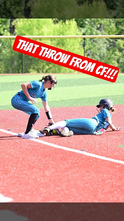 🎯 GUNNED DOWN AT 3RD! #fyp #softball #shorts