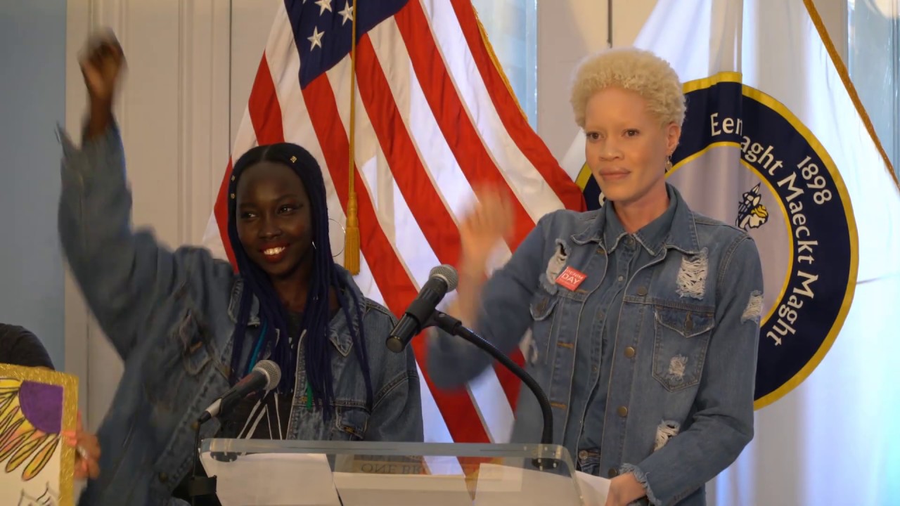 Mari Malek -- Diandra Forrest -- Models with Purpose Speak at Brooklyn Borough Hall