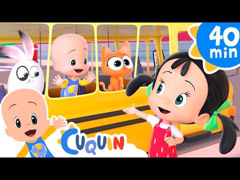 The Wheels on the Bus | Cleo & Cuquin nursery rhymes and kids episodes in Spanish TV