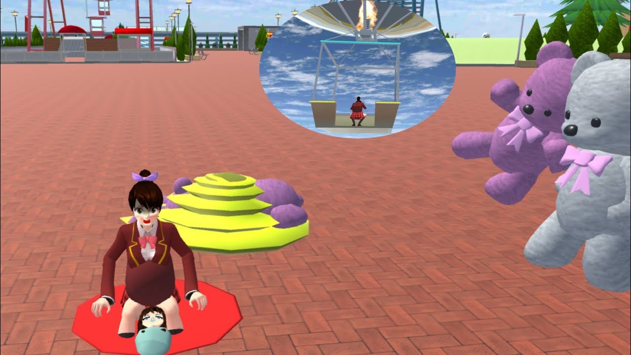 Gawat‼️Rina Hamil Besar Gak Tahan E'ek Di Balon Udara Sampai Melahirkan || Sakura School Simulator