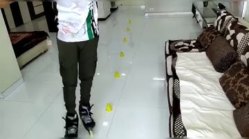 FORWARD HEEL HEEL SNAKE - INLINE FREESTYLE SKATING. LEVEL-2 TRICK. SLALOM.