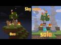 I played sky wars solo and duo in Minecraft Java