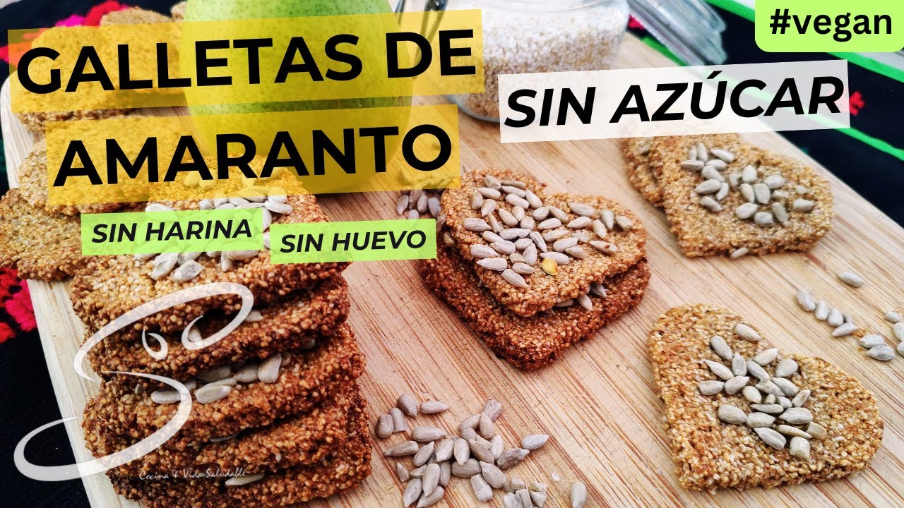 Печенье с амарантом | Без муки, без сахара и без яиц | 3 ингредиента | Cocina & Vida Saludable