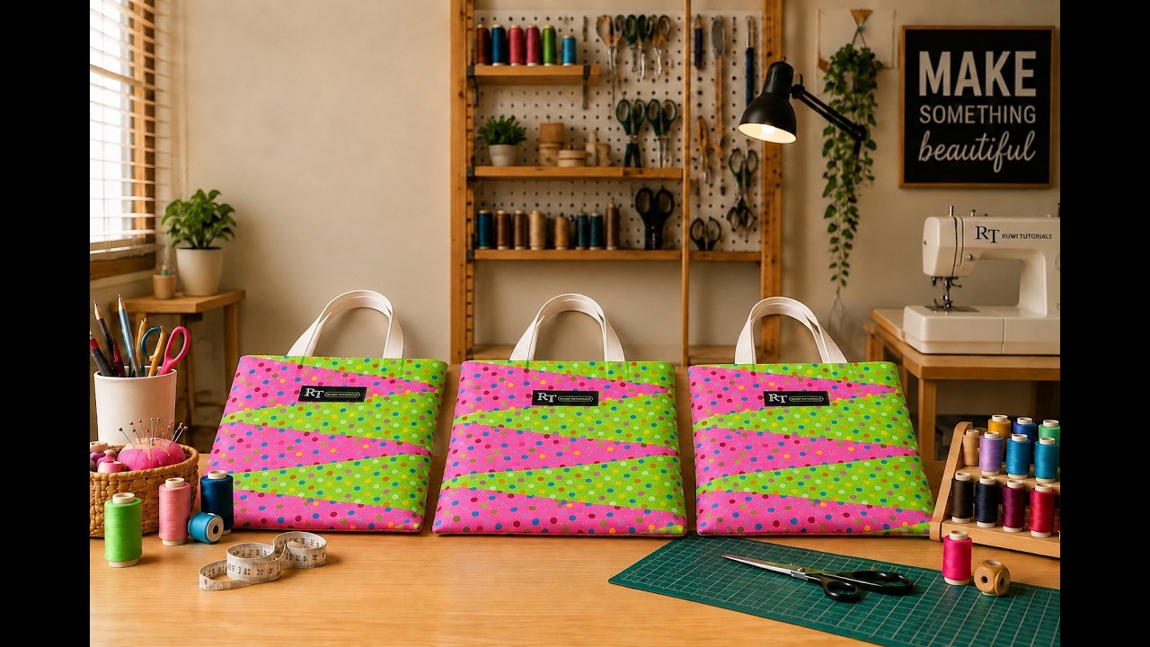 RuRu ✿ handmade15 Turn Simple Fabric Pieces Into This Beautiful Tote Bag Ruwi