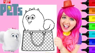 Coloring Gidget Secret Life of Pets Coloring Page Prismacolor Markers | KiMMi THE CLOWN