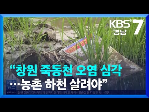 [<strong>영상</strong>] “창원 죽동천 오염 <strong>심각</strong>…농촌 하천 살려야” / KBS  2022.04.21.
