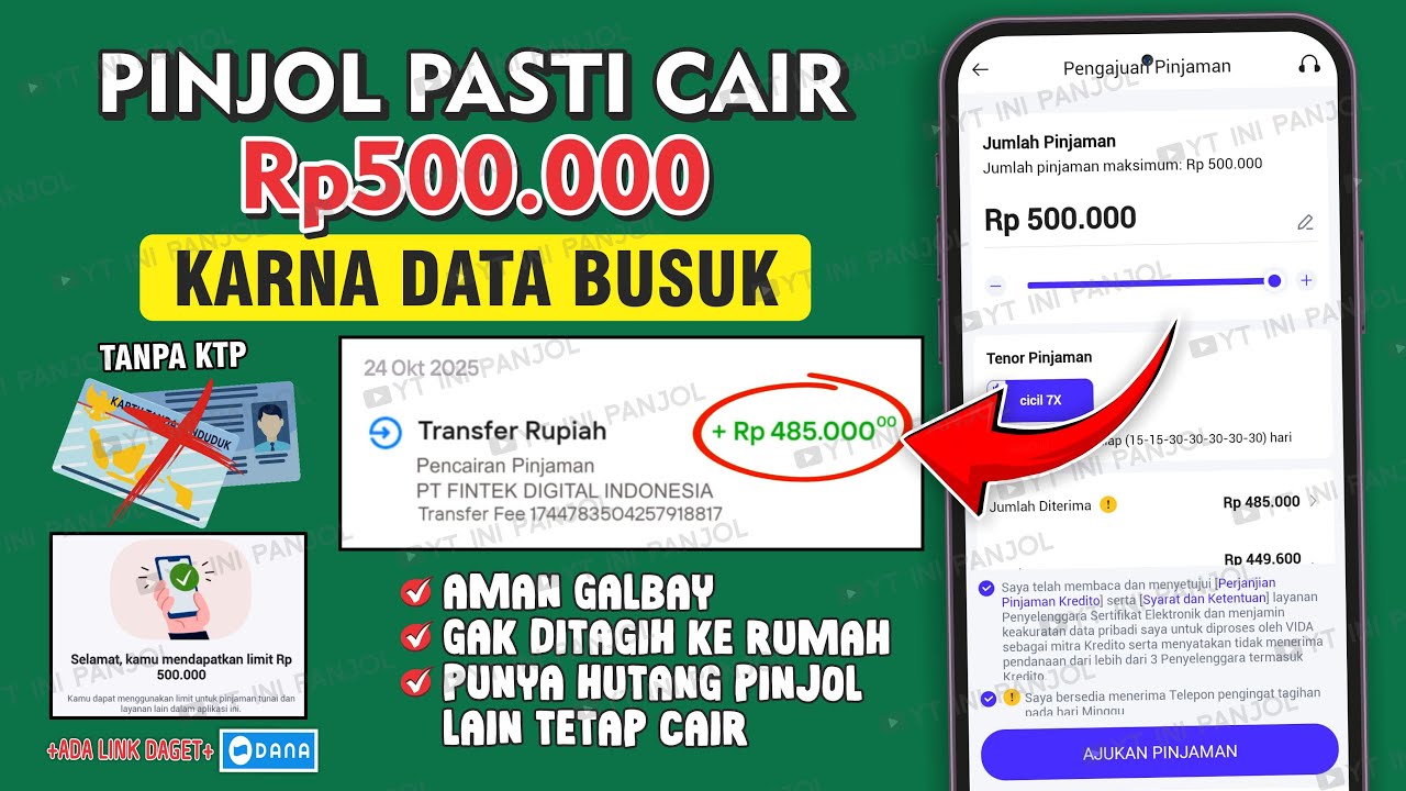 PINJOL MUDAH CAIR 2025 - PINJOL TANPA BI CHECKING CAIR KE DANA - PINJAMAN ONLINE LANGSUNG CAIR