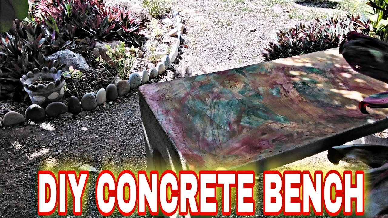 Cement Project/ Garden Bench DIY YouTube