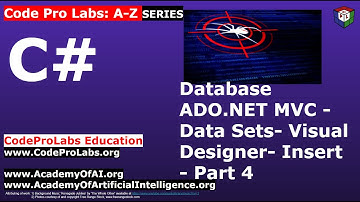 Database ADO.NET MVC - Data Sets- Visual Designer- Insert - Part 4