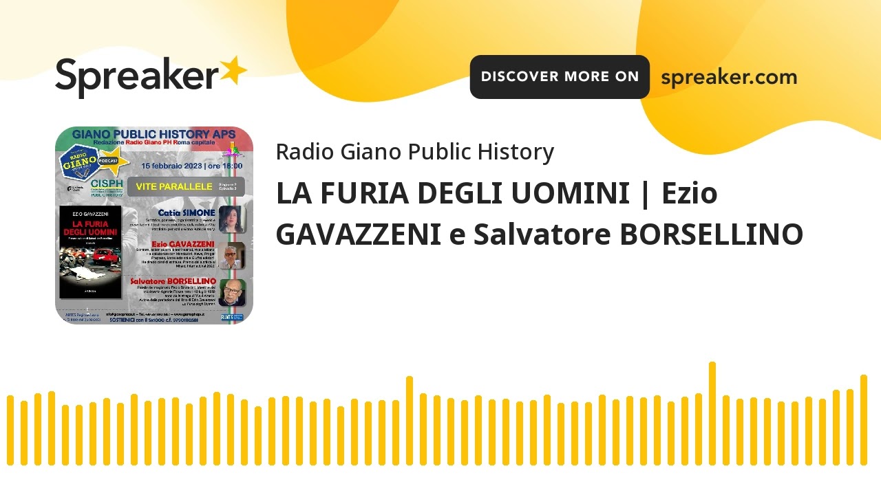 LA FURIA DEGLI UOMINI | Ezio GAVAZZENI e Salvatore BORSELLINO
