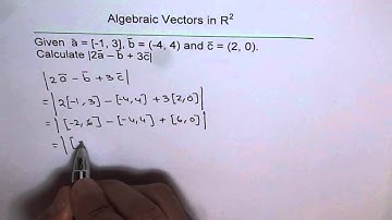 Calculate Magnitude of Algebraic Vector Sum in R2
