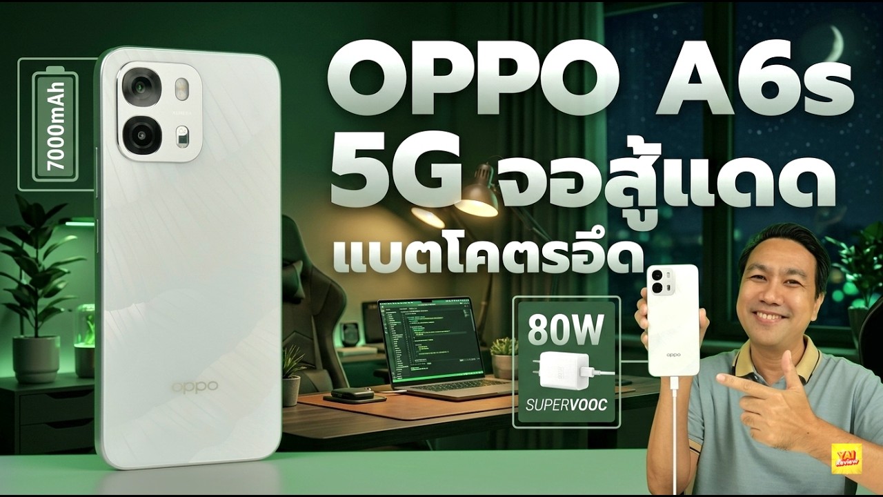 รีวิว OPPO A6s 5G จอสู้แดด แบตใหญ่ ชาร์จไว 80W ใช้งานลื่นมากๆ