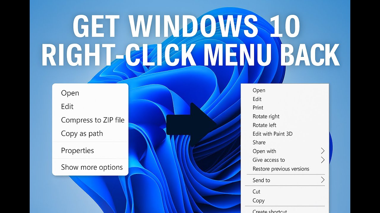 Bring Back the Classic Right-Click Menu in Windows 11 - YouTube