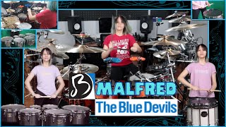 The Blue Devils - Malfred on Drum Kit, Snare & Tenor Drums by Kalonica Nicx | Marching Percussion |