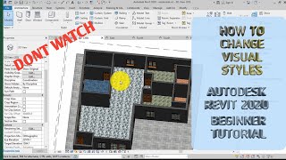 Autodesk Revit 2020 Tutorial; 13. How to Change Visual Styles