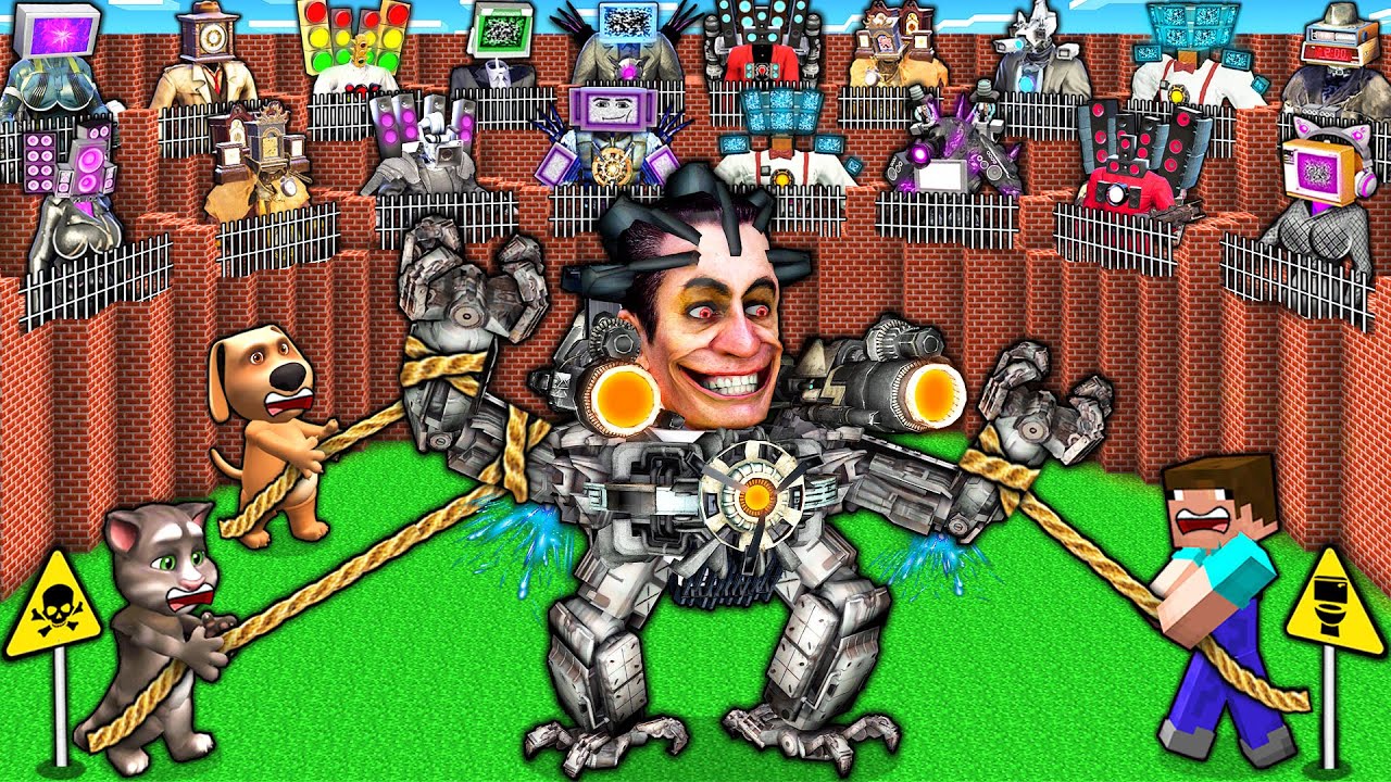 G-MAN ASTRO TOILET vs TV WOMAN and TV MAN TITAN vs SKIBIDI TOILET in MINECRAFT animation