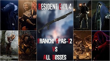 Franchi Spas 12 (Mod) VS All Bosses - Resident Evil 4 Remake (Professional) 4K 60Fps