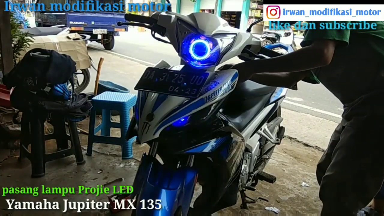 Pasang Lampu Projie LED Di Yamaha Jupiter MX