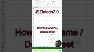 How to  Rename Delete sheet  in excel | #share #365  #removecharacters #excelworld #excelshortcuts