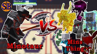 Minotaur (Nightmare Craft) vs Mins Thing | Minecraft Mob Battle