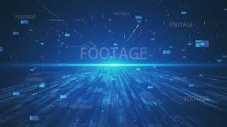 Blue Technology Background, Network Data Traversal, Internet Digital Security Concept
