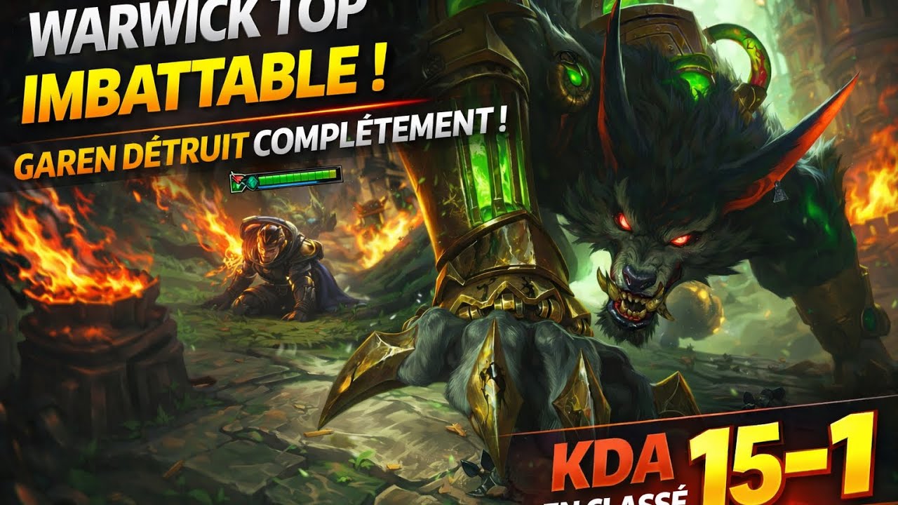 Wild Rift – J’ai HUMILIÉ Garen avec Warwick TOP (15-1 en ranked)