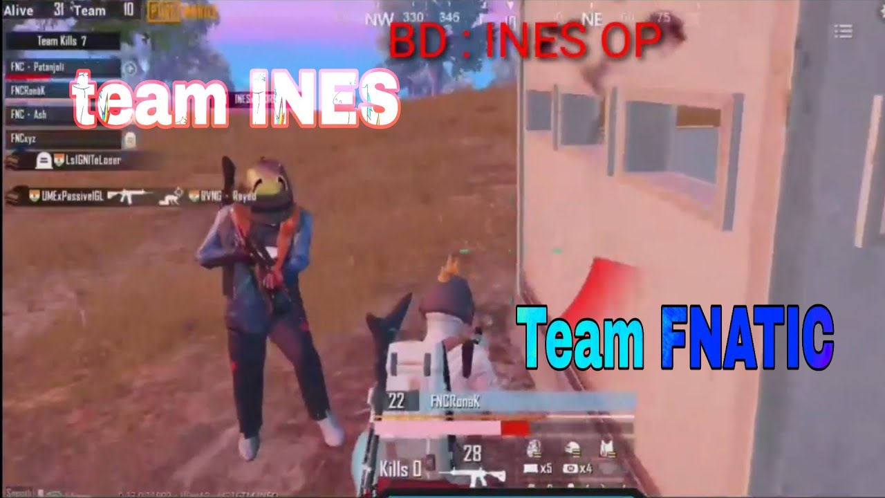 PMPL  Team INES  VS  FNATIC, 8BIT, DEAD, TEAM IND FIGHT