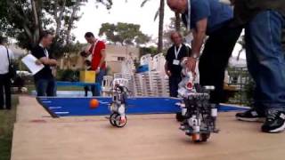 Self balancing lego robot + aldebaran nao humanoid